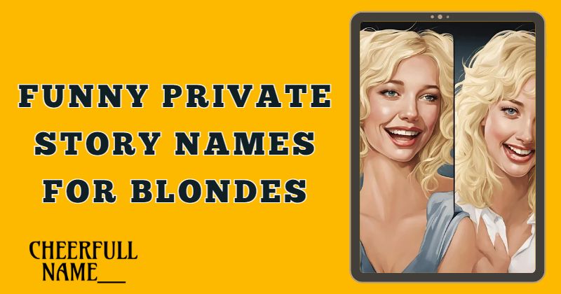 Funny private story names for blondes