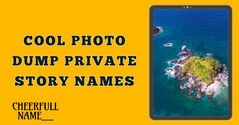 Cool Photo Dump Private Story Names