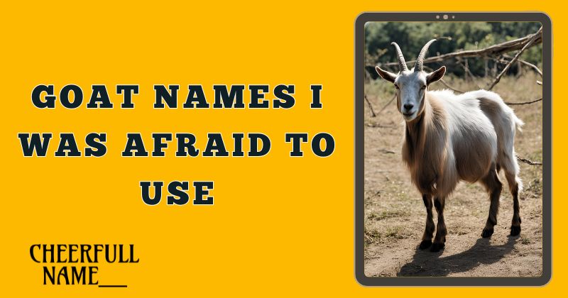 Goat Names I Was Afraid to Use