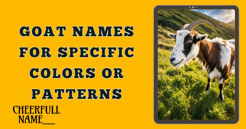 Goat Names for Specific Colors or Patterns