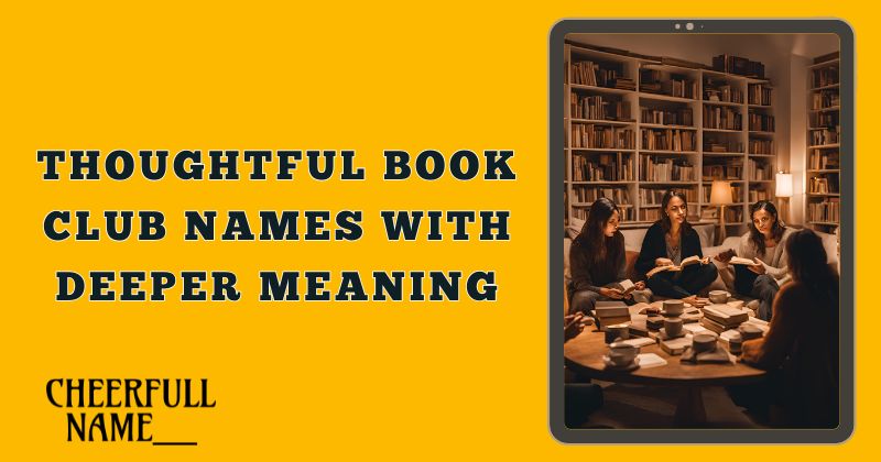 Thoughtful Book Club Names with Deeper Meaning